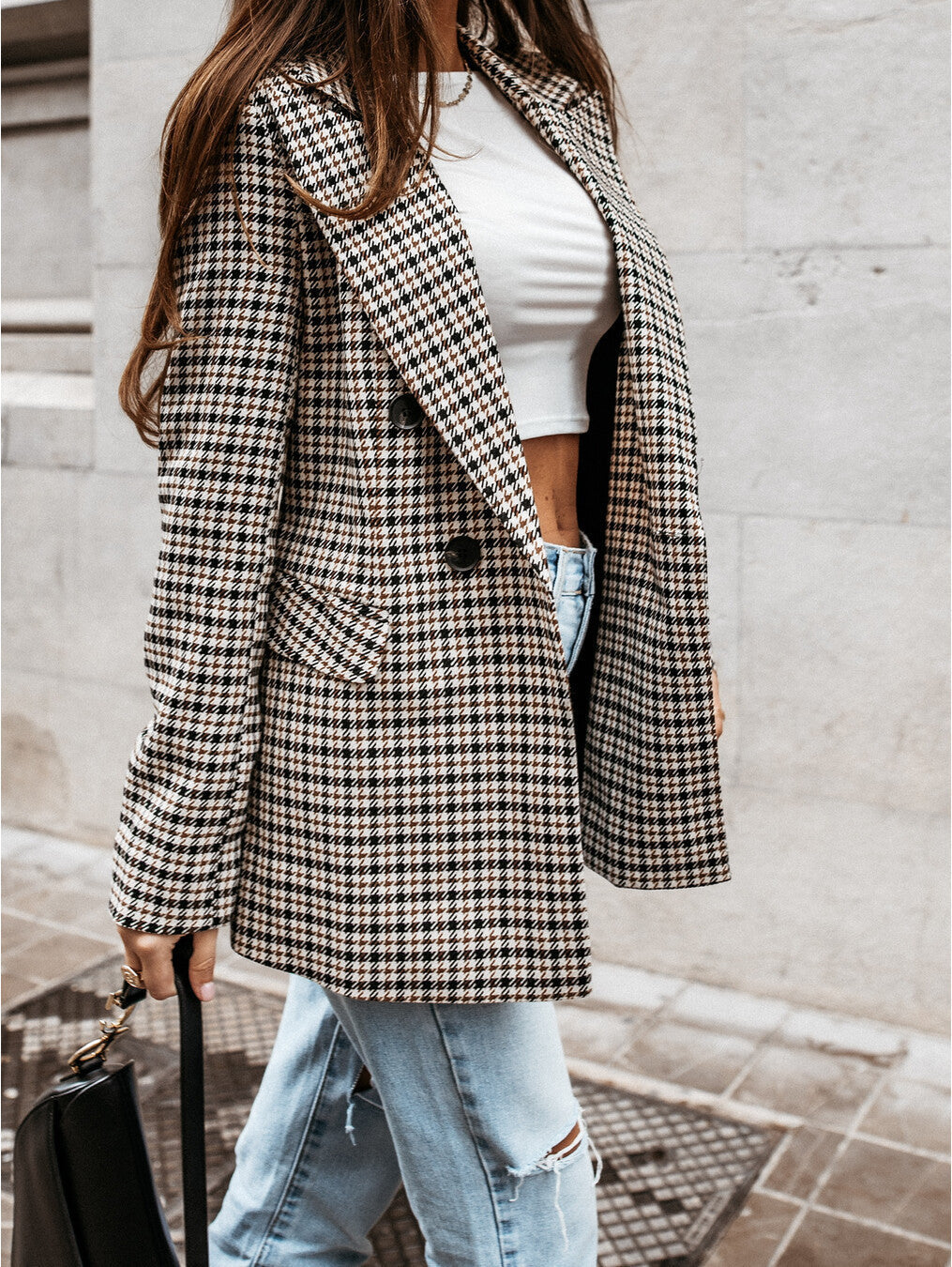 Eithne - Geruite Blazer Voor Vrouwen