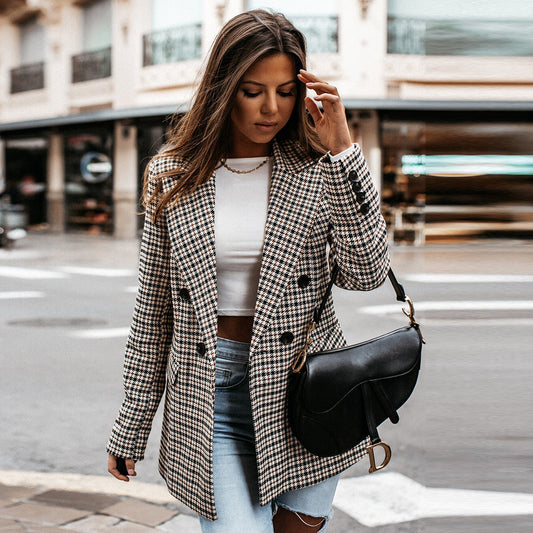 Eithne - Checkered Blazer For Women