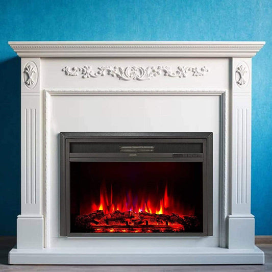 Electric Fireplace Insert - 32" In Wall Fireplace Heater - 1500W Built In Electric Fireplace with Remote Control