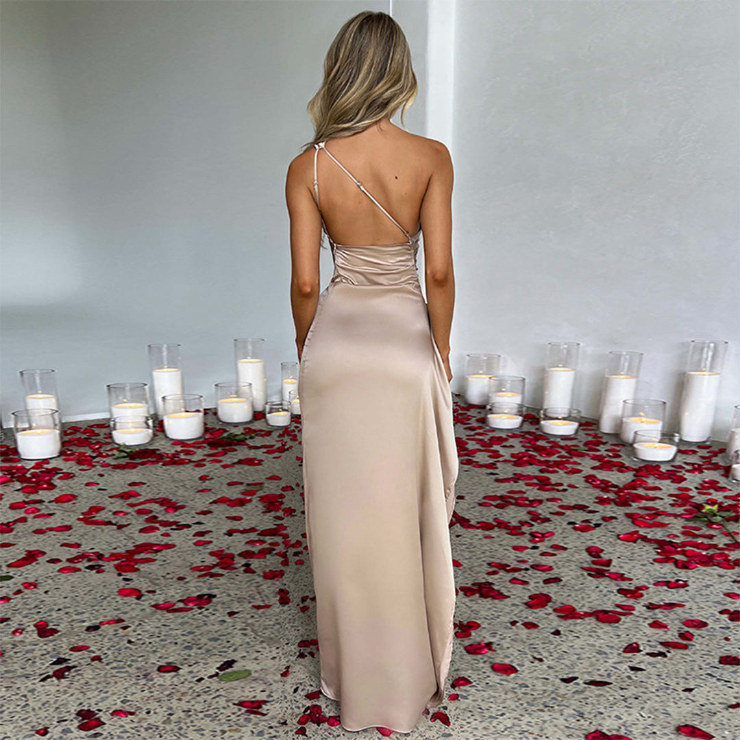 Elegant long satin dress For Women