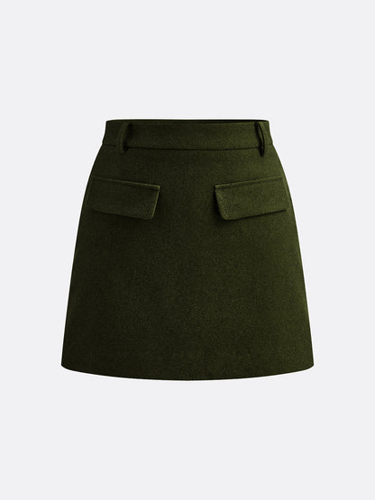 Elegant Mini Skirt Without Belt