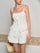 Embroidered Eyelet Tie-Front Cami Shorts Set