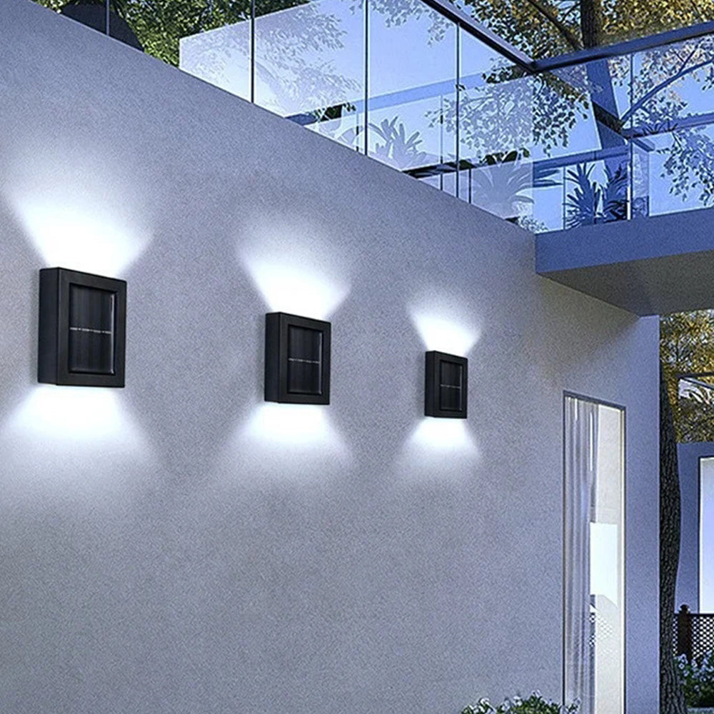 Wodoodświetlone zasilane energią słoneczną zewnętrzne dekoracyjne światło ścienne na patio