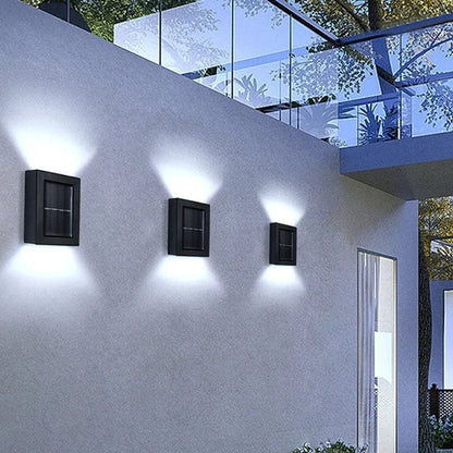 Wodoodświetlone zasilane energią słoneczną zewnętrzne dekoracyjne światło ścienne na patio