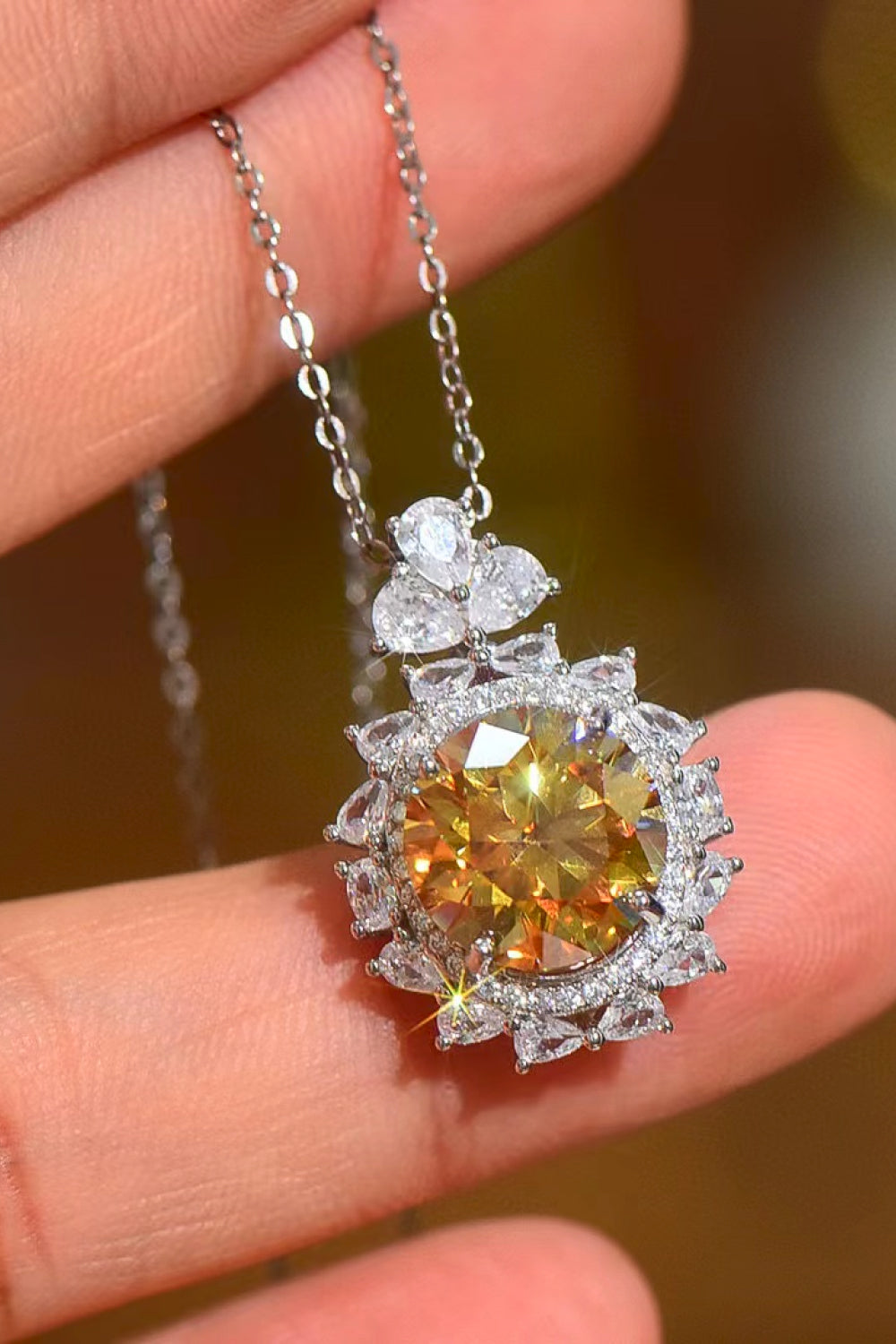 Solar Radiance 5-Carat Moissanite Pendant Necklace