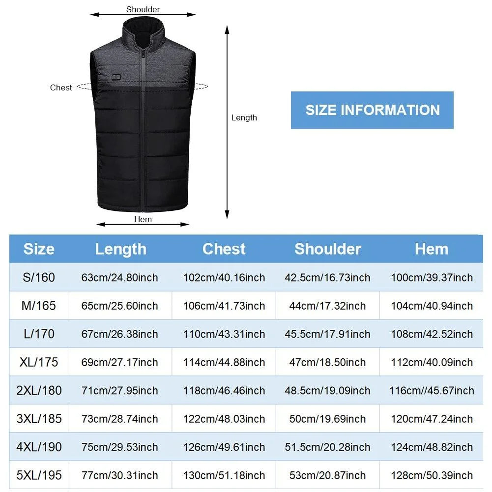 Gilet chauffant | Veste électrique chauffante