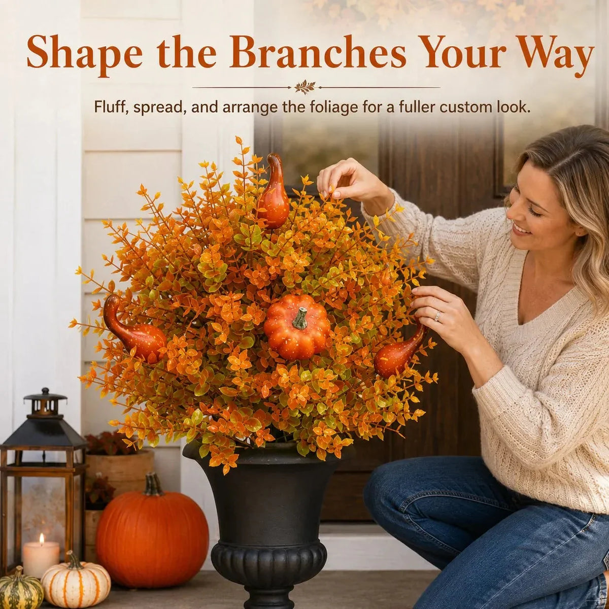 Full Foliage Autumn Pumpkin Garden Stakes – Ventayo