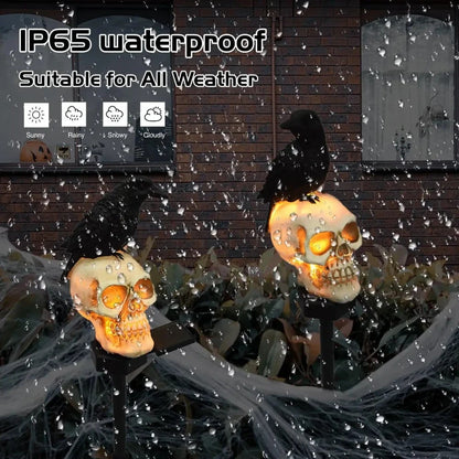 RavenGuard – Animated Solar Skull Garden Stake