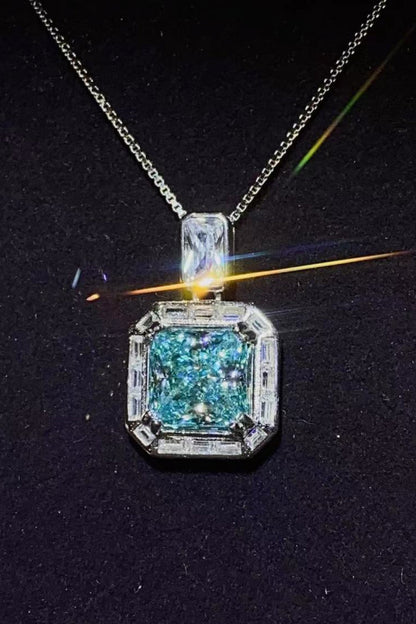 Timeless Brilliance 2 Carat Moissanite Square Pendant Necklace