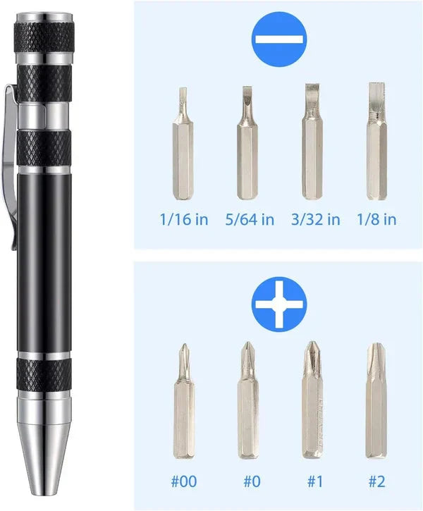 Instant 8-in-1 Pocket Pen Screwdriver