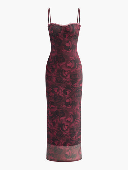 Floral Lace Slip Cami Dress