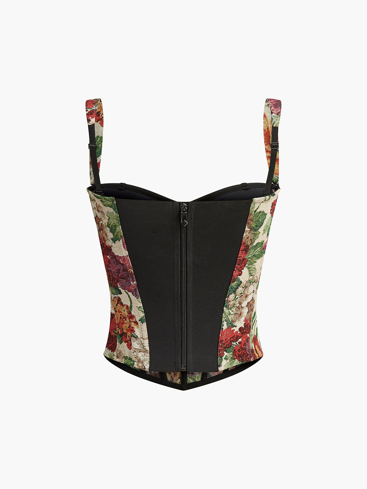 Corsé con escote corazón y estampado floral