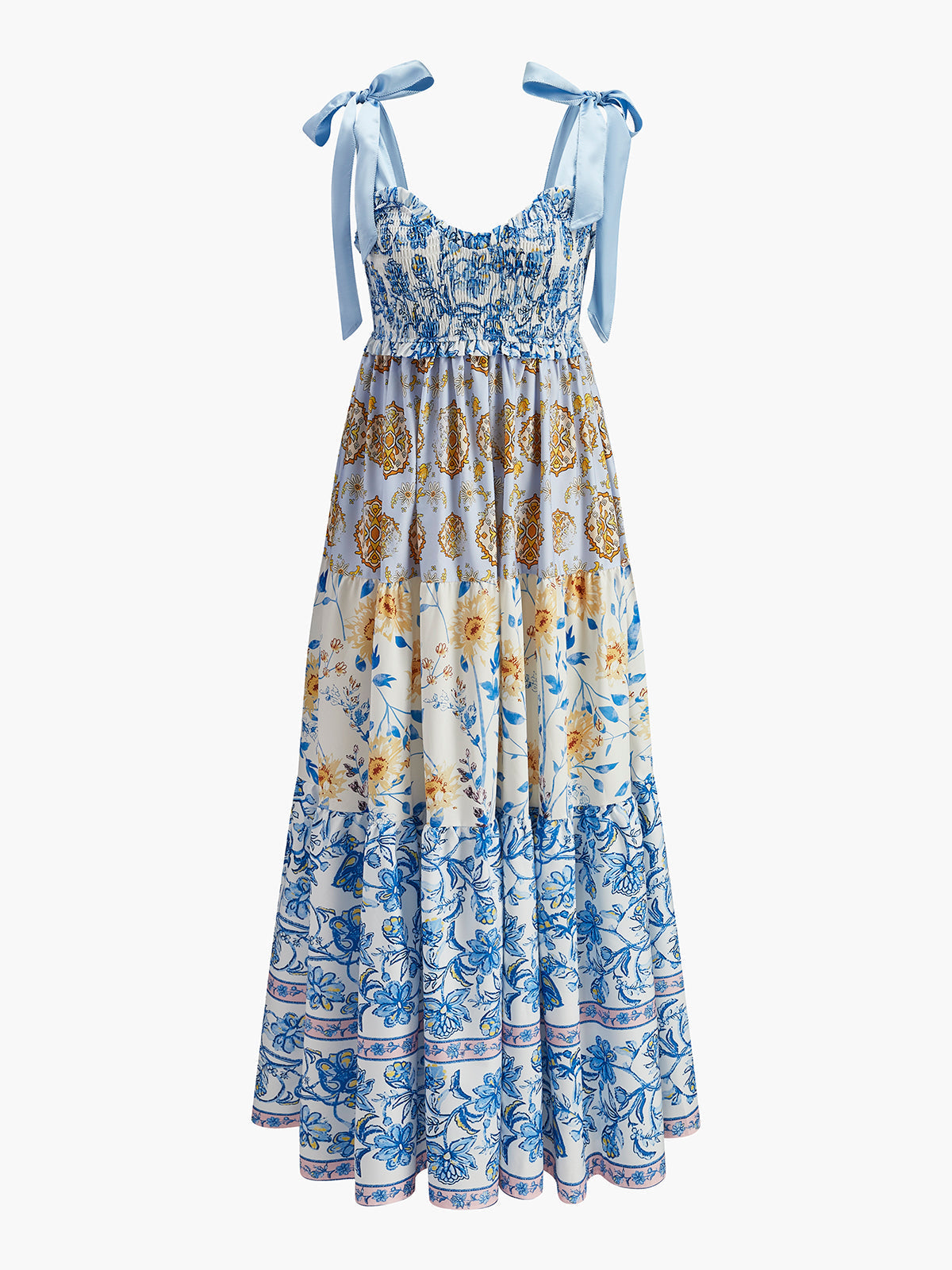 Floral Print Tie-Shoulder Dress