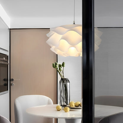 Flower Shaped Three-step Dimming LED White Chandelier Pendant Light