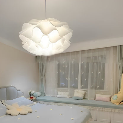 Flower Shaped Three-step Dimming LED White Chandelier Pendant Light