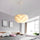 Flower Shaped Three-step Dimming LED White Chandelier Pendant Light