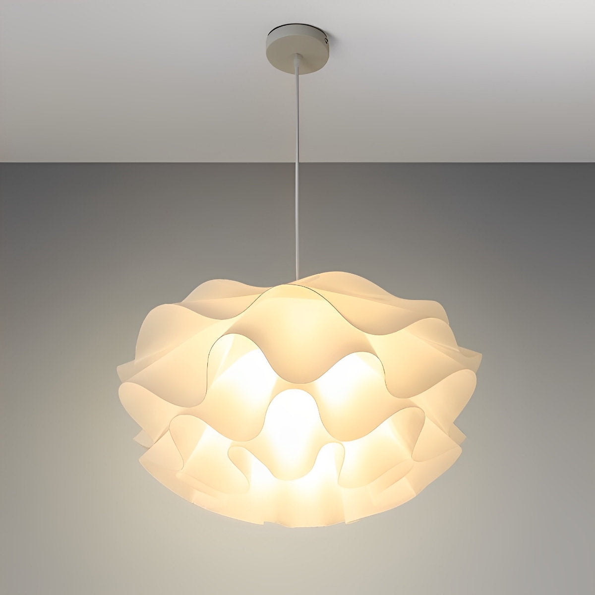 Flower Shaped Three-step Dimming LED White Chandelier Pendant Light