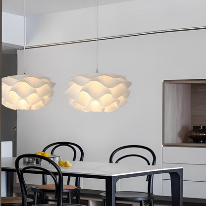 Flower Shaped Three-step Dimming LED White Chandelier Pendant Light