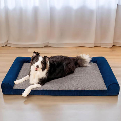 Full-Support Orthopedic Dog Bed with Faux Fleece & Suede