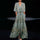 Green Long Dress with Half Sleeves