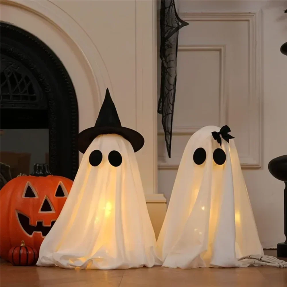 Halloween Ghost Figurine Set 2 Piece, Ghost Decorations for Shelf, Halloween Party Decor, Halloween Indoor Decor – Ventayo