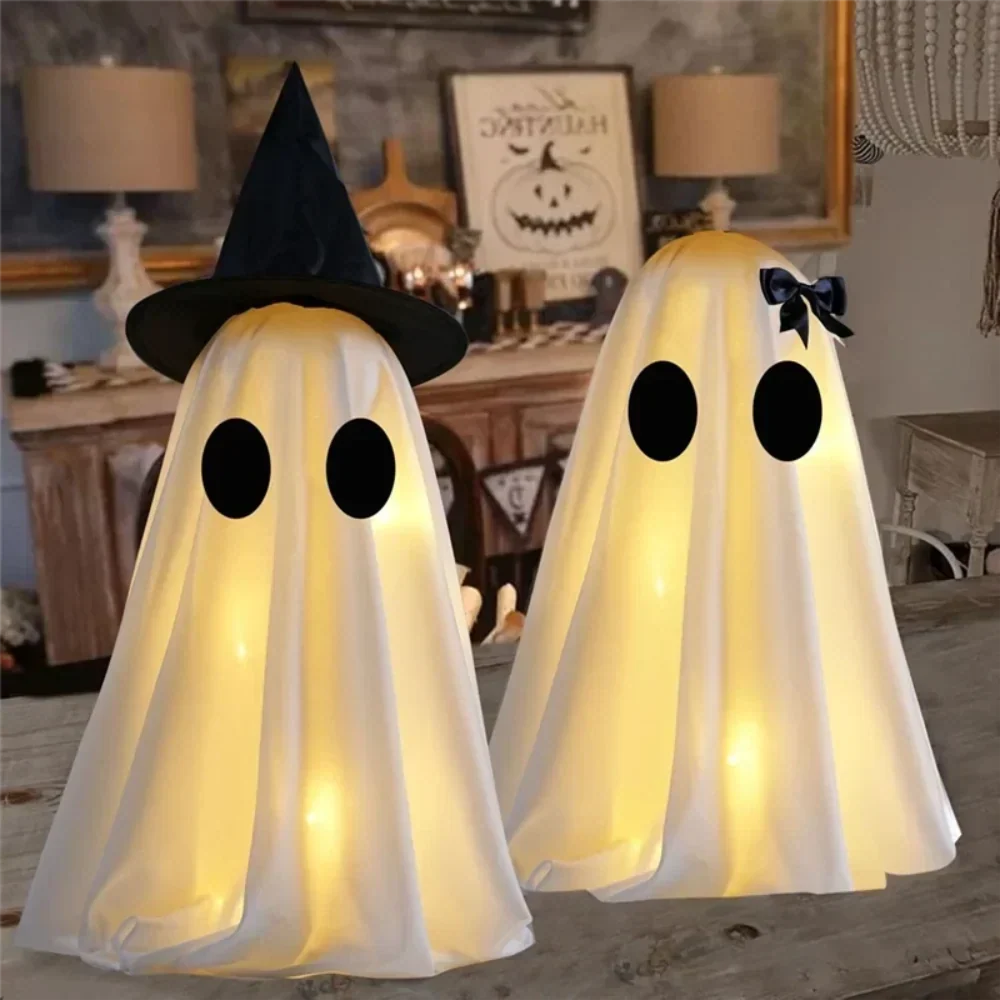 Halloween Ghost Figurine Set 2 Piece, Ghost Decorations for Shelf, Halloween Party Decor, Halloween Indoor Decor – Ventayo