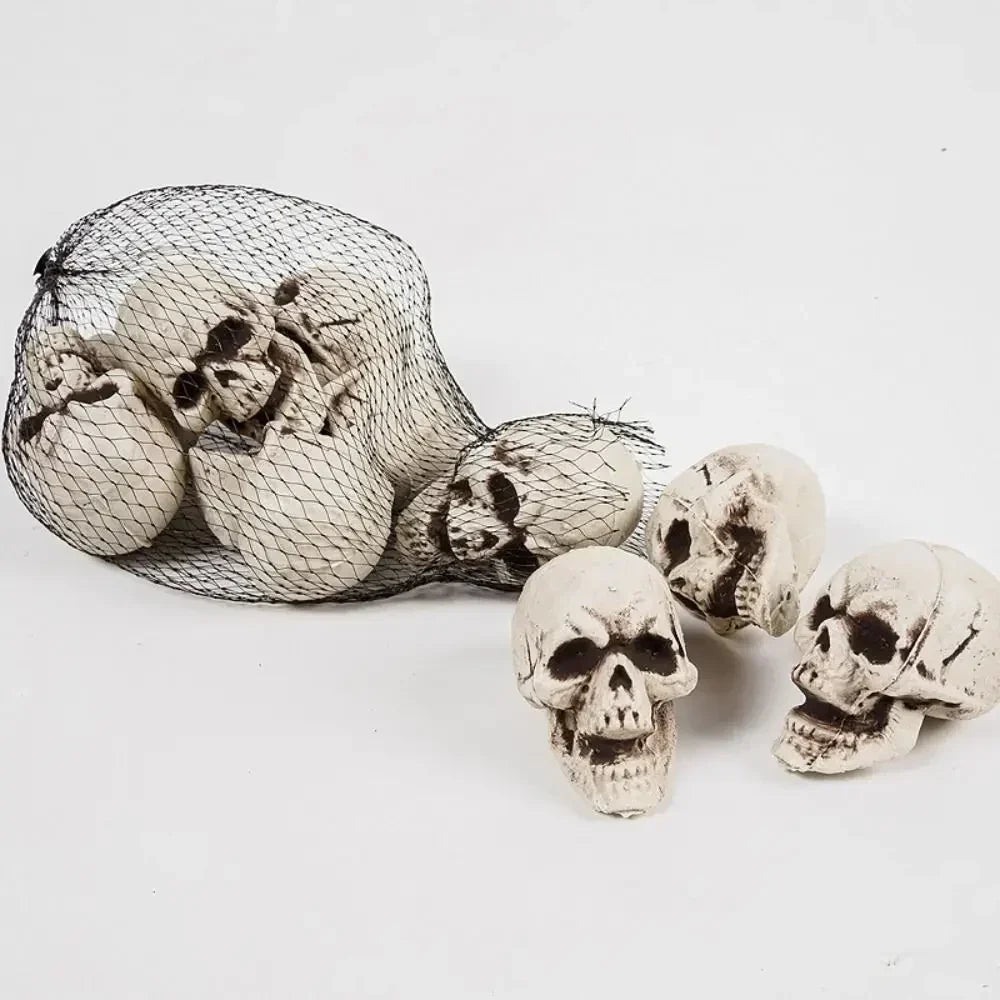 Mini Skeleton Skulls 10 Pack, Halloween Skull Decorations for Tabletop, Skeleton Heads for Halloween Skeleton Decor – Ventayo