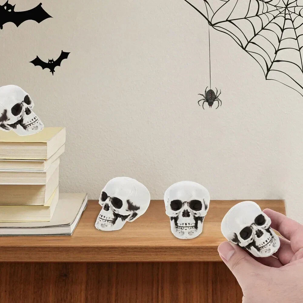 Mini Skeleton Skulls 10 Pack, Halloween Skull Decorations for Tabletop, Skeleton Heads for Halloween Skeleton Decor – Ventayo