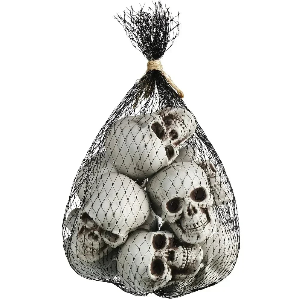 Mini Skeleton Skulls 10 Pack, Halloween Skull Decorations for Tabletop, Skeleton Heads for Halloween Skeleton Decor – Ventayo