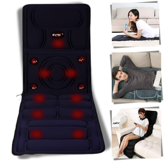 Full Body Heated Massage Pad - Vibration Back Massage Mat