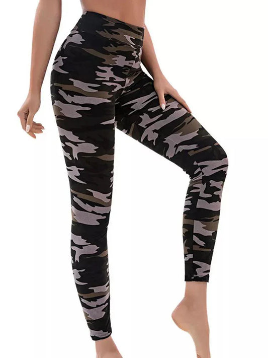 Jegging sport skinny vert armée haute élasticité pantalon crayon legging