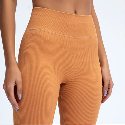 High-Waisted Seamless Fitness Yoga Pants With Tummy Control