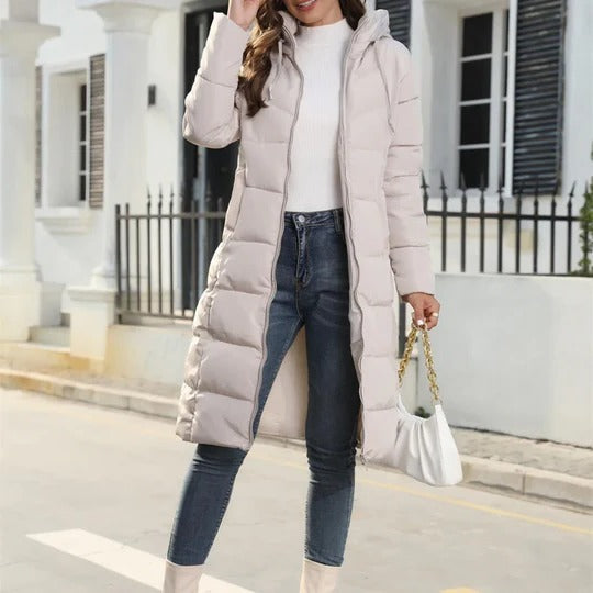 Hooded Long Down Jacket for Women