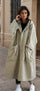Trench-coat long à capuche pour femme