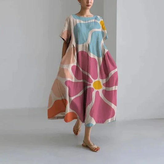 Dress with flora print