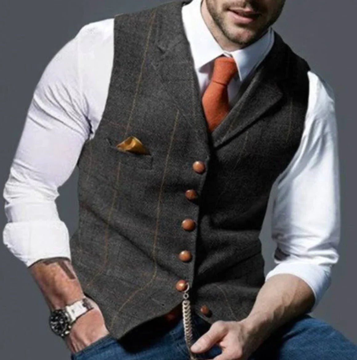 Men's vintage-style vest