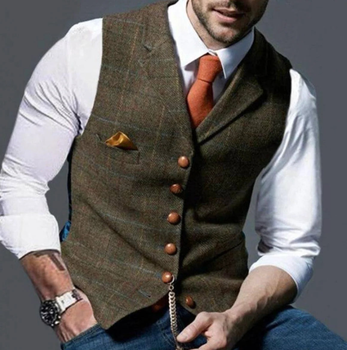 Men's vintage-style vest
