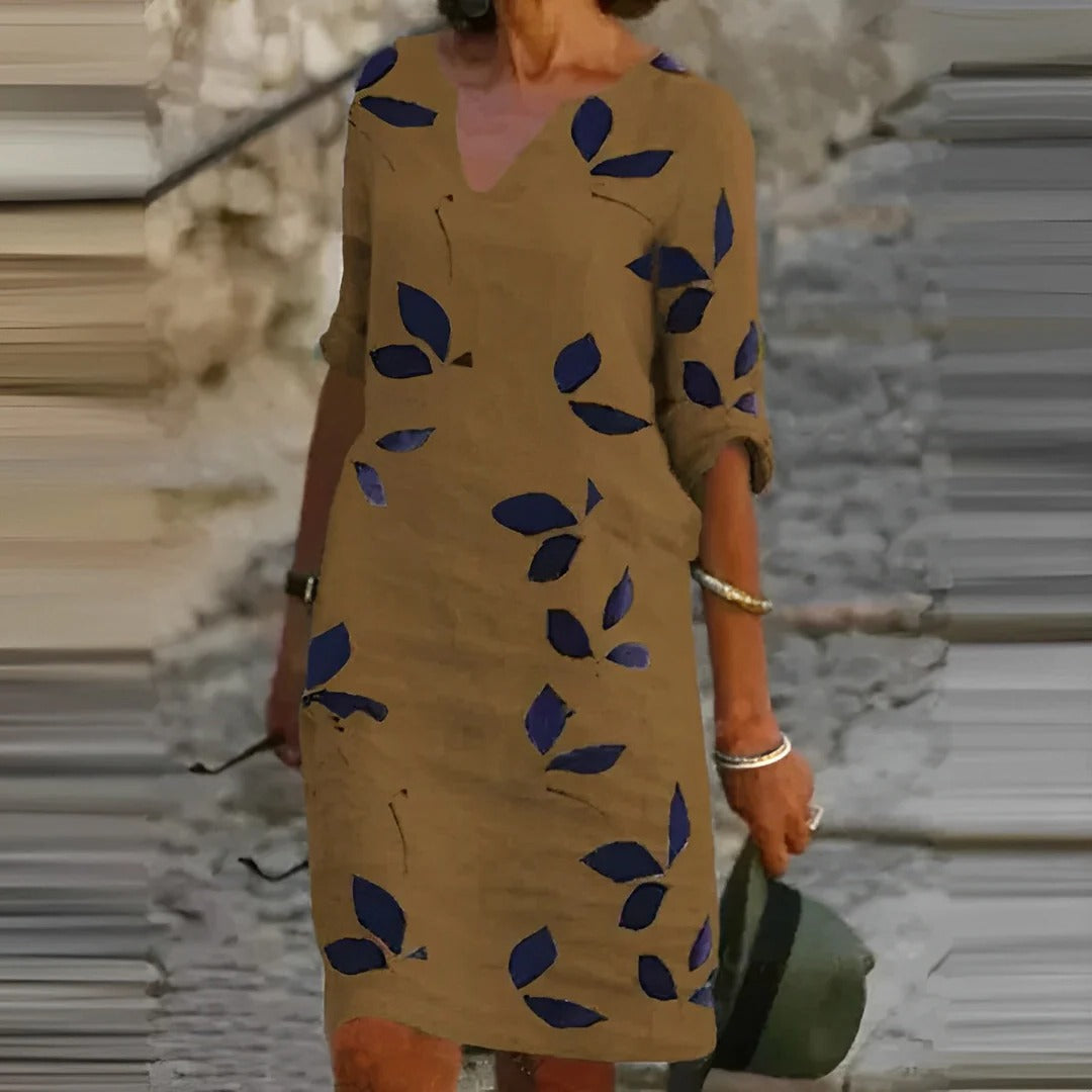 A-Line Dress with V-Neck