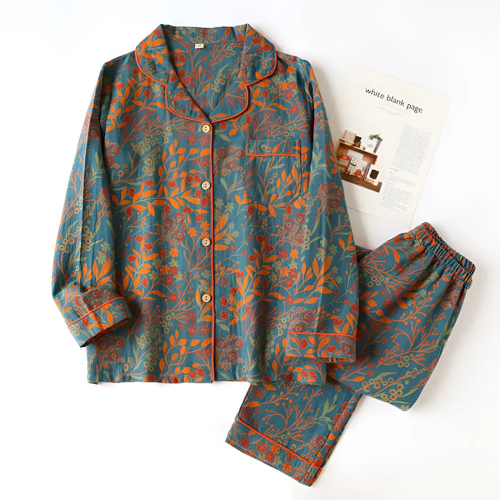 Two-Piece Lapel Loungewear Set