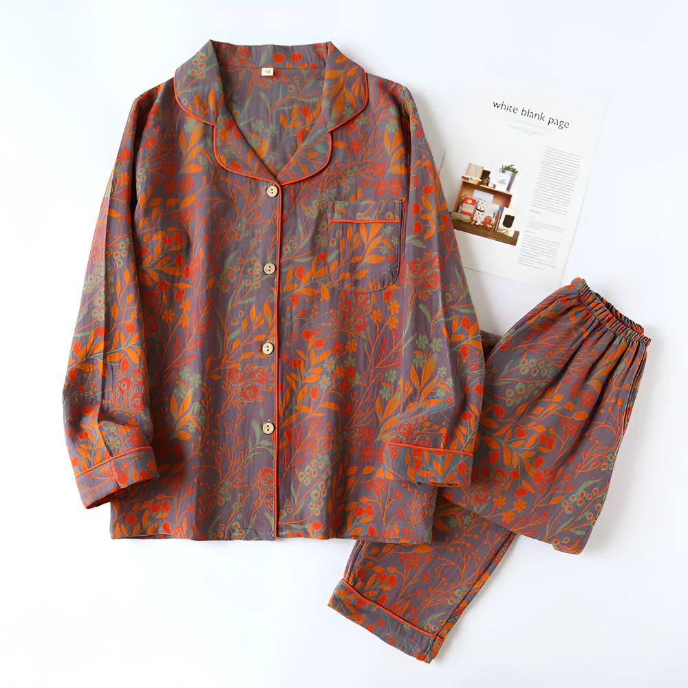 Two-Piece Lapel Loungewear Set