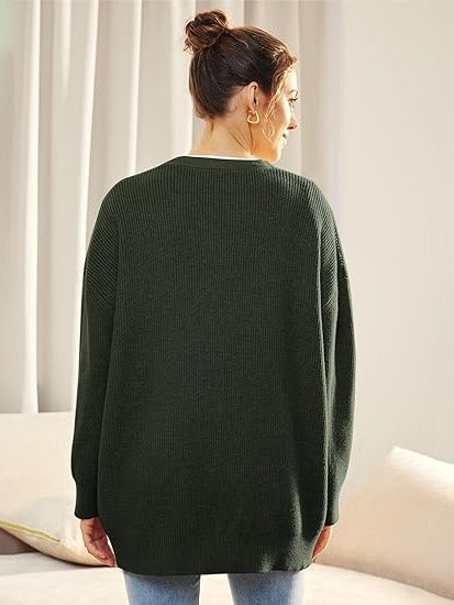 V-Neck Oversized Cardigan
