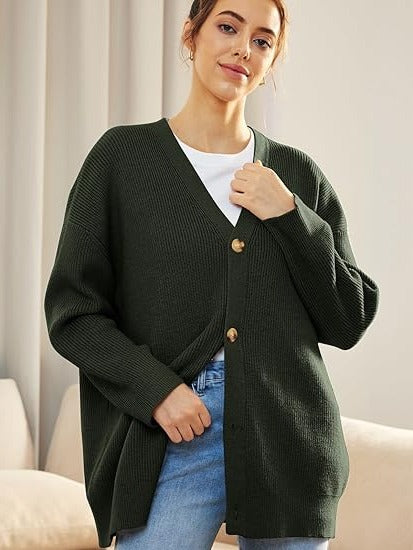 V-Neck Oversized Cardigan