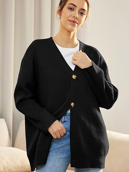V-Neck Oversized Cardigan