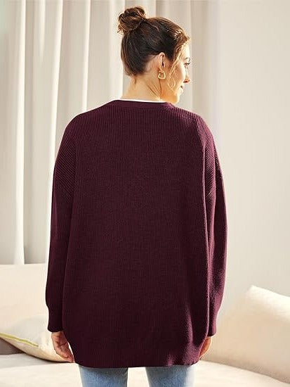 V-Neck Oversized Cardigan