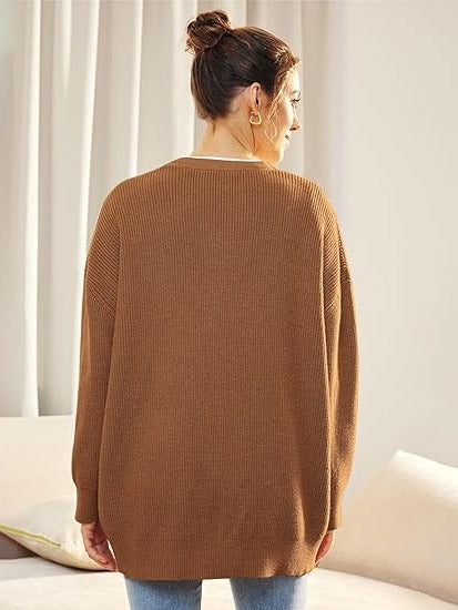 V-Neck Oversized Cardigan