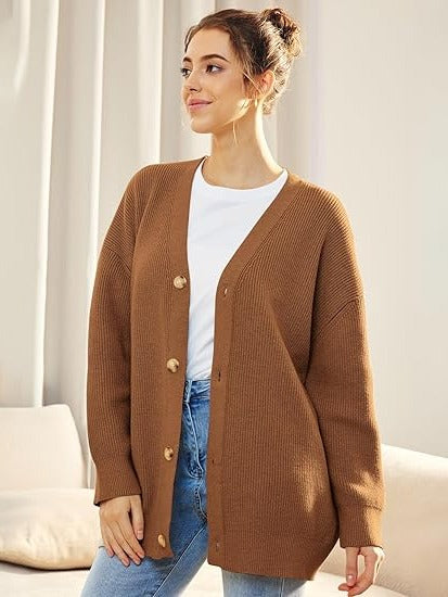 V-Neck Oversized Cardigan