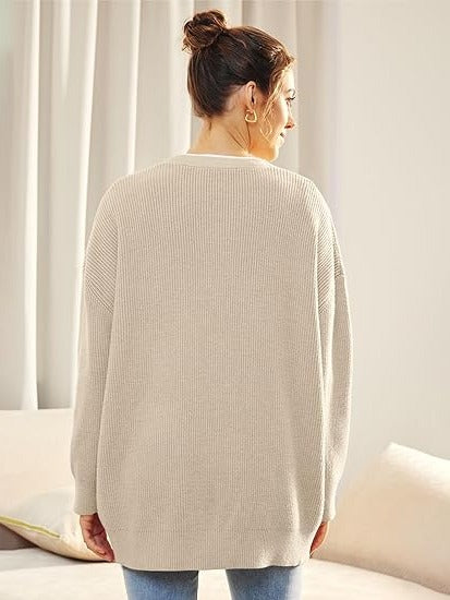 V-Neck Oversized Cardigan