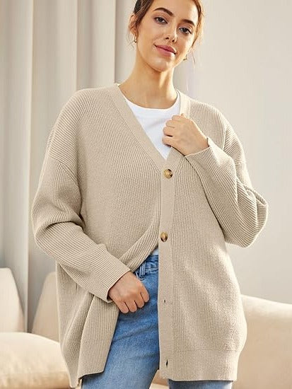 V-Neck Oversized Cardigan