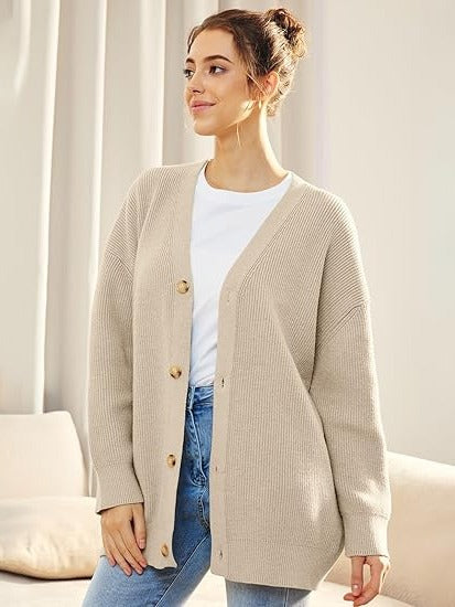 V-Neck Oversized Cardigan