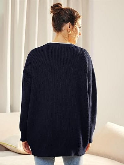 V-Neck Oversized Cardigan